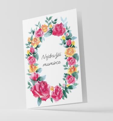 Přání - Růže Nejdražší mamince